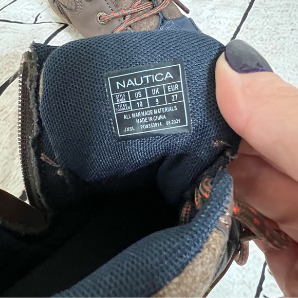 Nautica Kids Chukka Boot Lace-Up and Zipper Bootie size 10toddler - Picture 7 of 9